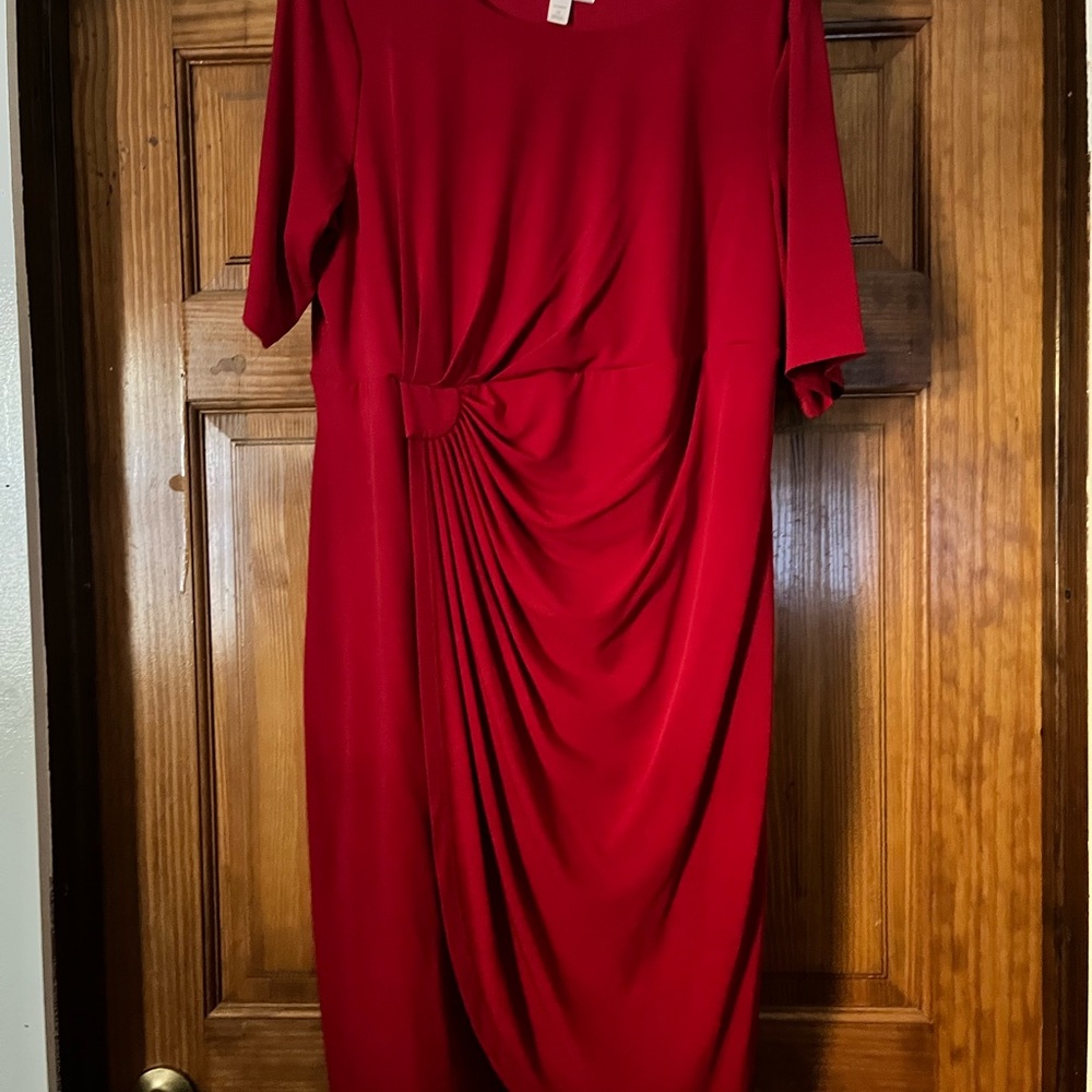 dressbarn Red Midi Dress